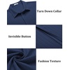 image:imageCOOFANDY Mens Casual Textured Short Sleeve Button Down Summer Beach ShirtNavy Blue
