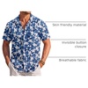 image:imageCOOFANDY Mens Casual Textured Short Sleeve Button Down Summer Beach ShirtNavy Blue Floral