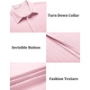 image:imageCOOFANDY Mens Casual Textured Short Sleeve Button Down Summer Beach ShirtOrange Pink