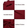 image:imageCOOFANDY Mens Casual Textured Short Sleeve Button Down Summer Beach ShirtWine Red