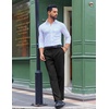 image:imageCOOFANDY Mens Classic Fit Dress Pants Flat Front Straight Casual Pant Expandable Waist Suit PantBlack