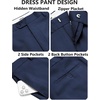 image:imageCOOFANDY Mens Classic Fit Dress Pants Flat Front Straight Casual Pant Expandable Waist Suit PantNavy Blue