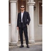 image:imageCOOFANDY Mens Classic Fit Flat Front Dress Pants No Iron Premium Casual Pants Expandable Waist Suit PantsBlack