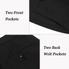 image:imageCOOFANDY Mens Classic Fit Flat Front Dress Pants No Iron Premium Casual Pants Expandable Waist Suit PantsBlack