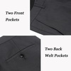 image:imageCOOFANDY Mens Classic Fit Flat Front Dress Pants No Iron Premium Casual Pants Expandable Waist Suit PantsDark Grey