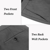 image:imageCOOFANDY Mens Classic Fit Flat Front Dress Pants No Iron Premium Casual Pants Expandable Waist Suit PantsGrey