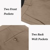 image:imageCOOFANDY Mens Classic Fit Flat Front Dress Pants No Iron Premium Casual Pants Expandable Waist Suit PantsKhaki