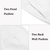 image:imageCOOFANDY Mens Classic Fit Flat Front Dress Pants No Iron Premium Casual Pants Expandable Waist Suit PantsWhite