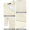 image:imageCOOFANDY Mens Cotton Linen Henley TShirt Long Sleeve Hippie Casual Beach TShirtsBeige