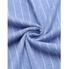 image:imageCOOFANDY Mens Cotton Linen Henley TShirt Long Sleeve Hippie Casual Beach TShirtsBlue Striped
