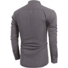 image:imageCOOFANDY Mens Cotton Linen Henley TShirt Long Sleeve Hippie Casual Beach TShirtsDark Gray