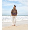 image:imageCOOFANDY Mens Cotton Linen Henley TShirt Long Sleeve Hippie Casual Beach TShirtsGeometric