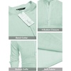 image:imageCOOFANDY Mens Cotton Linen Henley TShirt Long Sleeve Hippie Casual Beach TShirtsGreen