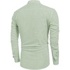 image:imageCOOFANDY Mens Cotton Linen Henley TShirt Long Sleeve Hippie Casual Beach TShirtsLight Green