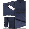 image:imageCOOFANDY Mens Cotton Linen Henley TShirt Long Sleeve Hippie Casual Beach TShirtsNavy Blue