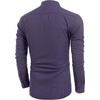 image:imageCOOFANDY Mens Cotton Linen Henley TShirt Long Sleeve Hippie Casual Beach TShirtsPurple
