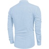 image:imageCOOFANDY Mens Cotton Linen Henley TShirt Long Sleeve Hippie Casual Beach TShirtsSky Blue