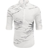 image:imageCOOFANDY Mens Cotton Linen Henley TShirt Long Sleeve Hippie Casual Beach TShirtsWhite  Palm Tree