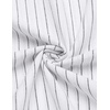 image:imageCOOFANDY Mens Cotton Linen Henley TShirt Long Sleeve Hippie Casual Beach TShirtsWhite Striped