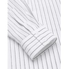 image:imageCOOFANDY Mens Cotton Linen Henley TShirt Long Sleeve Hippie Casual Beach TShirtsWhite Striped