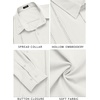 image:imageCOOFANDY Mens Cuban Guayabera Shirt Casual Button Down Shirts Long Sleeve Summer Beach ShirtsAwhite