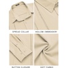 image:imageCOOFANDY Mens Cuban Guayabera Shirt Casual Button Down Shirts Long Sleeve Summer Beach ShirtsBeige