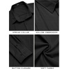 image:imageCOOFANDY Mens Cuban Guayabera Shirt Casual Button Down Shirts Long Sleeve Summer Beach ShirtsBlack