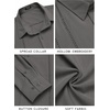 image:imageCOOFANDY Mens Cuban Guayabera Shirt Casual Button Down Shirts Long Sleeve Summer Beach ShirtsDark Grey