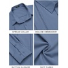 image:imageCOOFANDY Mens Cuban Guayabera Shirt Casual Button Down Shirts Long Sleeve Summer Beach ShirtsGray Blue