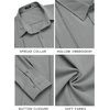 image:imageCOOFANDY Mens Cuban Guayabera Shirt Casual Button Down Shirts Long Sleeve Summer Beach ShirtsGrey