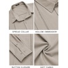 image:imageCOOFANDY Mens Cuban Guayabera Shirt Casual Button Down Shirts Long Sleeve Summer Beach ShirtsKhaki