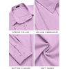 image:imageCOOFANDY Mens Cuban Guayabera Shirt Casual Button Down Shirts Long Sleeve Summer Beach ShirtsLight Purple