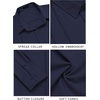 image:imageCOOFANDY Mens Cuban Guayabera Shirt Casual Button Down Shirts Long Sleeve Summer Beach ShirtsNavy Blue