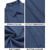 image:imageCOOFANDY Mens Cuban Guayabera Shirt Short Sleeve Button Down Shirts Casual Summer Beach Linen ShirtsDark Blue