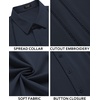 image:imageCOOFANDY Mens Cuban Guayabera Shirt Short Sleeve Button Down Shirts Casual Summer Beach Linen ShirtsNavy Blue