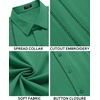 image:imageCOOFANDY Mens Cuban Guayabera Shirt Short Sleeve Button Down Shirts Casual Summer Beach Linen ShirtsOasis Green