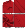 image:imageCOOFANDY Mens Cuban Guayabera Shirt Short Sleeve Button Down Shirts Casual Summer Beach Linen ShirtsRed