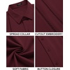 image:imageCOOFANDY Mens Cuban Guayabera Shirt Short Sleeve Button Down Shirts Casual Summer Beach Linen ShirtsWine Red