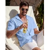 image:imageCOOFANDY Mens Cuban Guayabera Shirt Summer Beach Vacation Shirt Casual Short Sleeve Button Down Resort Wear01angel Falls