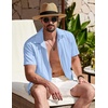 image:imageCOOFANDY Mens Cuban Guayabera Shirt Summer Beach Vacation Shirt Casual Short Sleeve Button Down Resort Wear01angel Falls