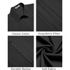 image:imageCOOFANDY Mens Cuban Guayabera Shirt Summer Beach Vacation Shirt Casual Short Sleeve Button Down Resort WearBlack