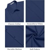 image:imageCOOFANDY Mens Cuban Guayabera Shirt Summer Beach Vacation Shirt Casual Short Sleeve Button Down Resort WearBlack Iris