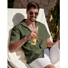 image:imageCOOFANDY Mens Cuban Guayabera Shirt Summer Beach Vacation Shirt Casual Short Sleeve Button Down Resort WearChive