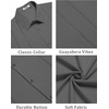 image:imageCOOFANDY Mens Cuban Guayabera Shirt Summer Beach Vacation Shirt Casual Short Sleeve Button Down Resort WearGranite Gray