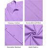 image:imageCOOFANDY Mens Cuban Guayabera Shirt Summer Beach Vacation Shirt Casual Short Sleeve Button Down Resort WearPurple Rose