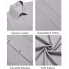 image:imageCOOFANDY Mens Cuban Guayabera Shirt Summer Beach Vacation Shirt Casual Short Sleeve Button Down Resort WearQuiet Gray