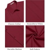 image:imageCOOFANDY Mens Cuban Guayabera Shirt Summer Beach Vacation Shirt Casual Short Sleeve Button Down Resort WearRed Dahlia