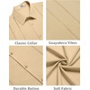 image:imageCOOFANDY Mens Cuban Guayabera Shirt Summer Beach Vacation Shirt Casual Short Sleeve Button Down Resort WearSesame