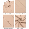 image:imageCOOFANDY Mens Cuban Guayabera Shirt Summer Beach Vacation Shirt Casual Short Sleeve Button Down Resort WearShortbread