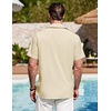 image:imageCOOFANDY Mens Cuban Guayabera Shirt Summer Beach Vacation Shirt Casual Short Sleeve Button Down Resort WearVanilla Ice